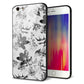 iPhone6 PLUS 強化ガラス＆TPUスマホケース ガラプリ【SC914 花柄モノトーン 03】
