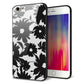 iPhone6 PLUS 強化ガラス＆TPUスマホケース ガラプリ【SC916 花柄モノトーン 05】