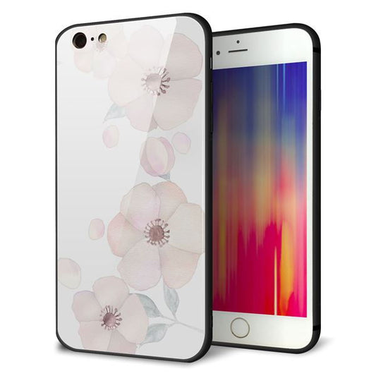 iPhone6 PLUS 強化ガラス＆TPUスマホケース ガラプリ【SC948 ドゥ・フルール（ホワイト）】