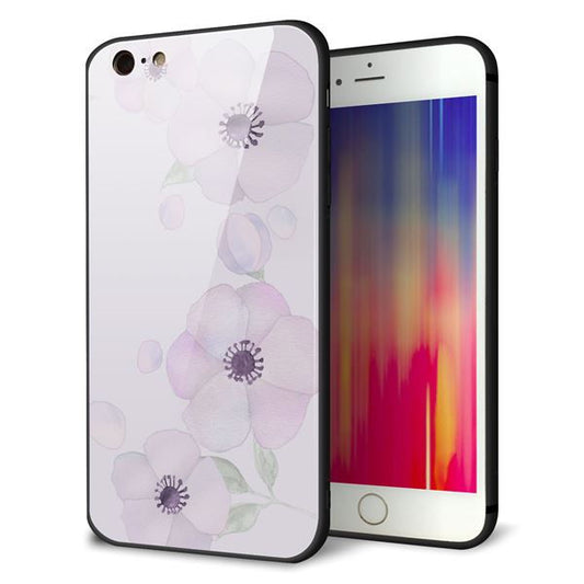 iPhone6 PLUS 強化ガラス＆TPUスマホケース ガラプリ【SC950 ドゥ・フルール（パウダーバイオレット）】