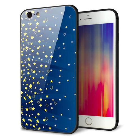 iPhone6 PLUS 強化ガラス＆TPUスマホケース ガラプリ【VA842 満天の星空】