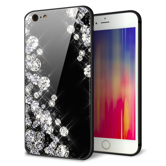 iPhone6 PLUS 強化ガラス＆TPUスマホケース ガラプリ【VA871 ダイヤモンドフレーム】