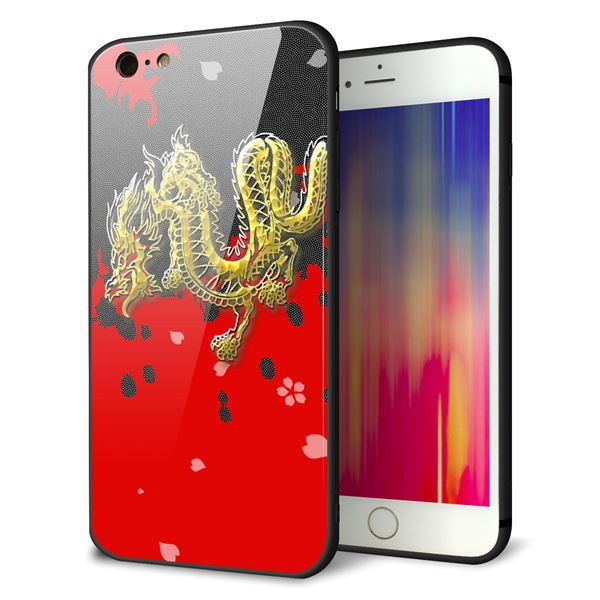 iPhone6 PLUS 強化ガラス＆TPUスマホケース ガラプリ【YC901 和竜02】