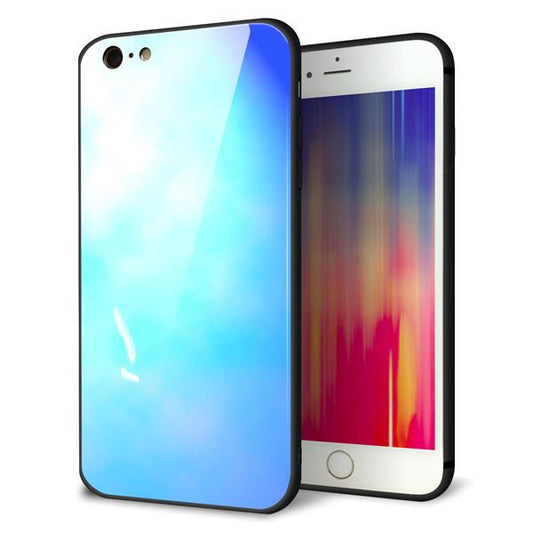 iPhone6 PLUS 強化ガラス＆TPUスマホケース ガラプリ【YJ291 デザイン　光】