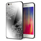 iPhone6 PLUS 強化ガラス＆TPUスマホケース ガラプリ【YJ340 モノトーン 雪の結晶 】