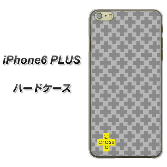 iPhone6 PLUS 高画質仕上げ 背面印刷 ハードケース【IB900  クロスドット_グレー】