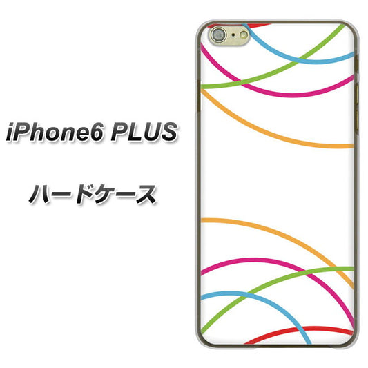iPhone6 PLUS 高画質仕上げ 背面印刷 ハードケース【IB912  重なり合う曲線】