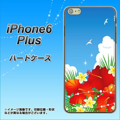iPhone6 PLUS 高画質仕上げ 背面印刷 ハードケース【VA821 ハイビスカスと青空】