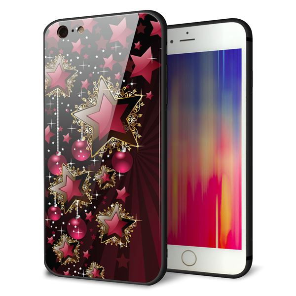 iPhone6s PLUS 強化ガラス＆TPUスマホケース ガラプリ【434 星の壁】