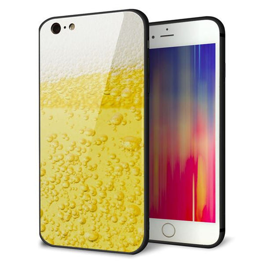 iPhone6s PLUS 強化ガラス＆TPUスマホケース ガラプリ【450 生ビール】