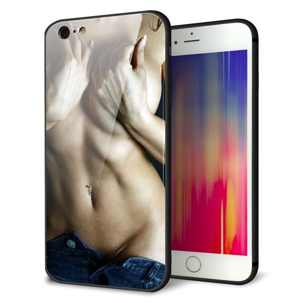 iPhone6s PLUS 強化ガラス＆TPUスマホケース ガラプリ【602 ボディライン】