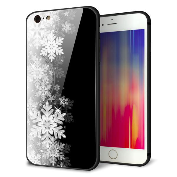 iPhone6s PLUS 強化ガラス＆TPUスマホケース ガラプリ【603 白銀と闇】