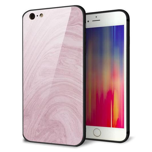 iPhone6s PLUS 強化ガラス＆TPUスマホケース ガラプリ【KM873 大理石ラベンダー】