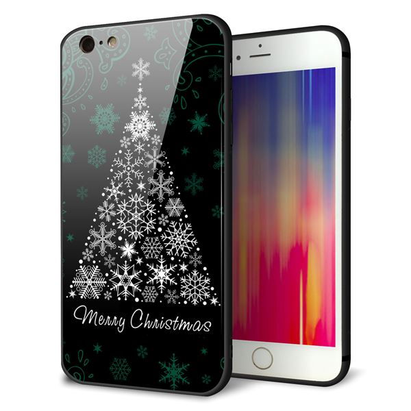iPhone6s PLUS 強化ガラス＆TPUスマホケース ガラプリ【XA808  聖なるツリー】
