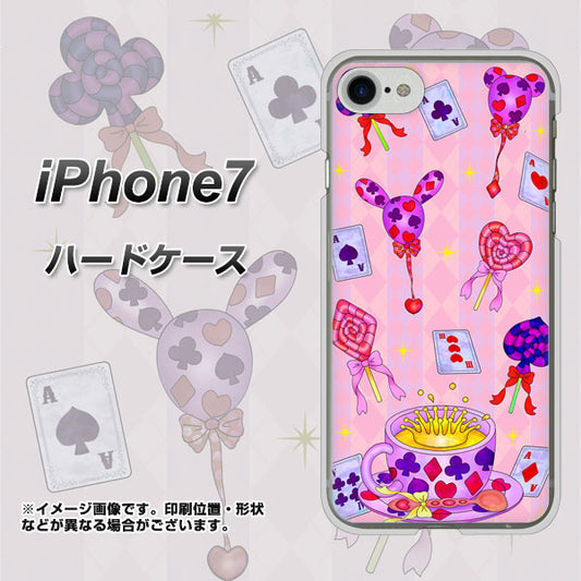 iPhone7 高画質仕上げ 背面印刷 ハードケース【AG817 トランプティー（ピンク）】