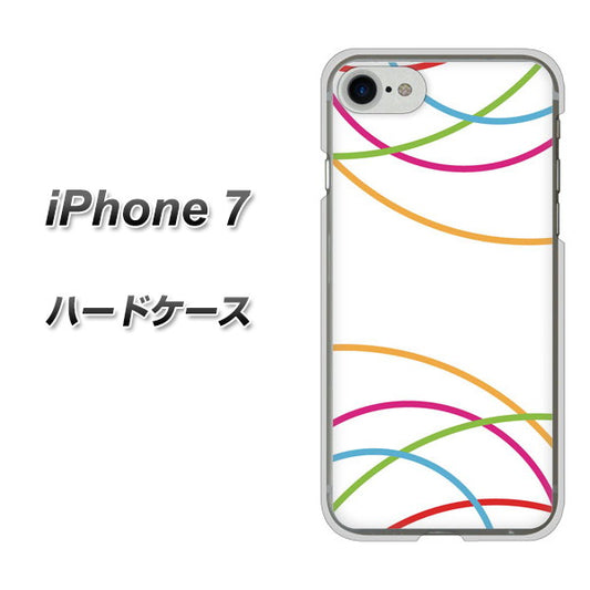 iPhone7 高画質仕上げ 背面印刷 ハードケース【IB912  重なり合う曲線】