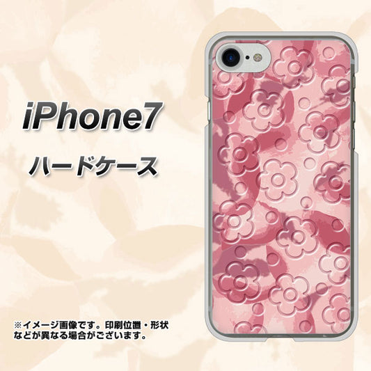 iPhone7 高画質仕上げ 背面印刷 ハードケース【SC846 フラワーヴェルニ花ピンク（ローズヴェルール）】