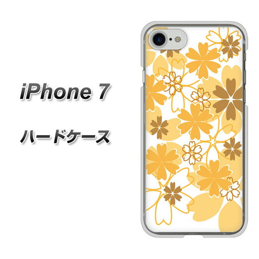 iPhone7 高画質仕上げ 背面印刷 ハードケース【VA959 重なり合う花　オレンジ】