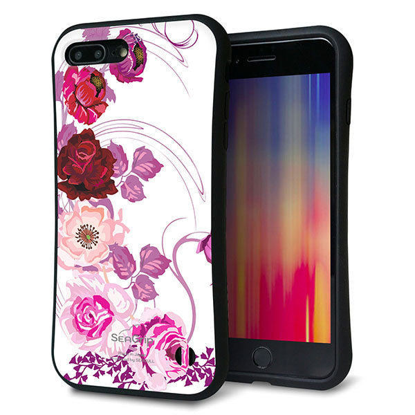 iPhone7 PLUS スマホケース 「SEA Grip」 グリップケース Sライン 【116 6月のバラ】 UV印刷