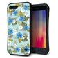 iPhone7 PLUS スマホケース 「SEA Grip」 グリップケース Sライン 【SC883 ハワイアンアロハレトロ ブルー】 UV印刷