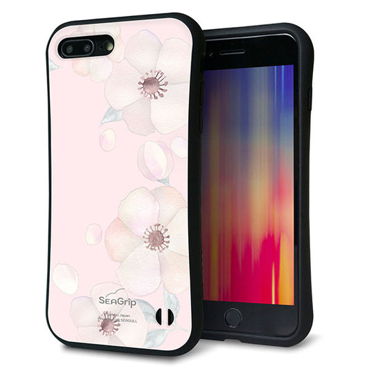 iPhone7 PLUS スマホケース 「SEA Grip」 グリップケース Sライン 【SC949 ドゥ・フルール(オフピンク)】 UV印刷