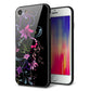 iPhone8 強化ガラス＆TPUスマホケース ガラプリ【263 闇に浮かぶ華】