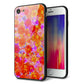 iPhone8 強化ガラス＆TPUスマホケース ガラプリ【SC871 リバティプリント フルールドパルファン（レッド）】