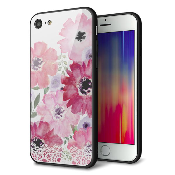 iPhone8 強化ガラス＆TPUスマホケース ガラプリ【SC943 ドゥ・パフューム１】