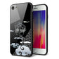 iPhone8 強化ガラス＆TPUスマホケース ガラプリ【YC906 雲竜01】