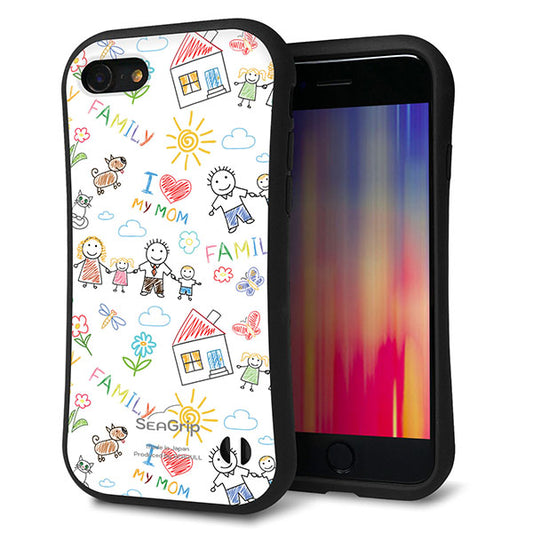 iPhone8 スマホケース 「SEA Grip」 グリップケース Sライン 【709 ファミリー】 UV印刷