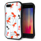 iPhone8 スマホケース 「SEA Grip」 グリップケース Sライン 【HA210 金魚 水彩ストライプ ブルー 】 UV印刷