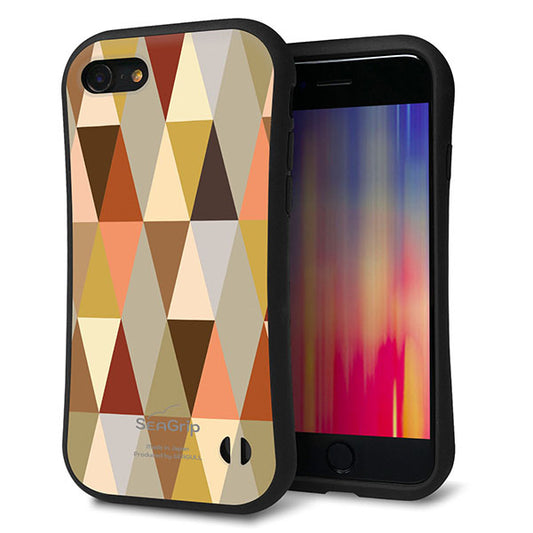 iPhone8 スマホケース 「SEA Grip」 グリップケース Sライン 【MG802 マルチブラウン】 UV印刷