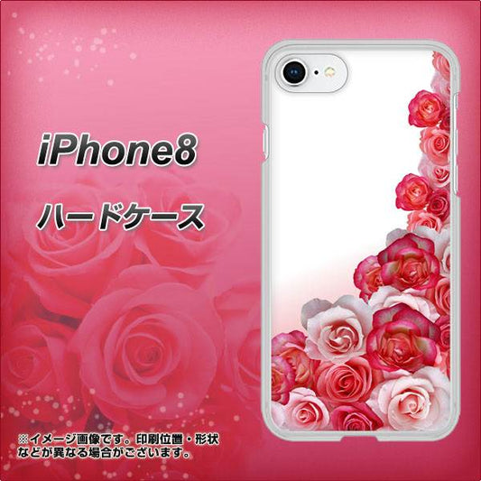 iPhone8 高画質仕上げ 背面印刷 ハードケース【299 薔薇の壁】