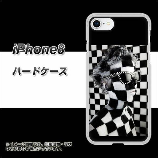 iPhone8 高画質仕上げ 背面印刷 ハードケース【357 bk&wh】