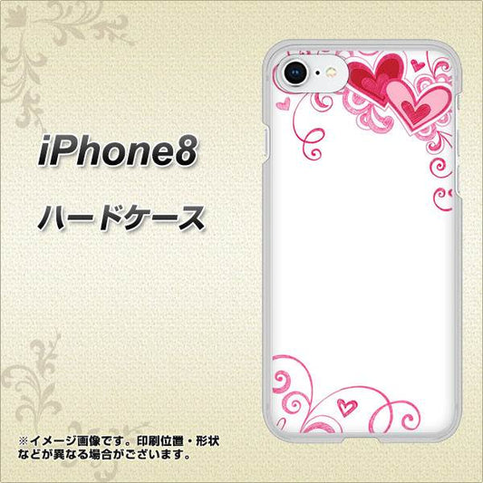 iPhone8 高画質仕上げ 背面印刷 ハードケース【365 ハートフレーム】