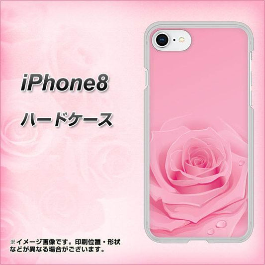 iPhone8 高画質仕上げ 背面印刷 ハードケース【401 ピンクのバラ】