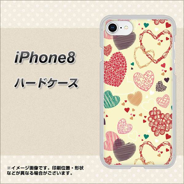 iPhone8 高画質仕上げ 背面印刷 ハードケース【480 素朴なハート】