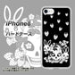 iPhone8 高画質仕上げ 背面印刷 ハードケース【AG837 苺兎（黒）】