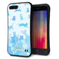 iPhone8 PLUS スマホケース 「SEA Grip」 グリップケース Sライン 【AG888 ネコ積もり 水色】 UV印刷