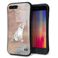 iPhone8 PLUS スマホケース 「SEA Grip」 グリップケース Sライン 【HA166 アメリカンショートヘア+くすみカラー】 UV印刷