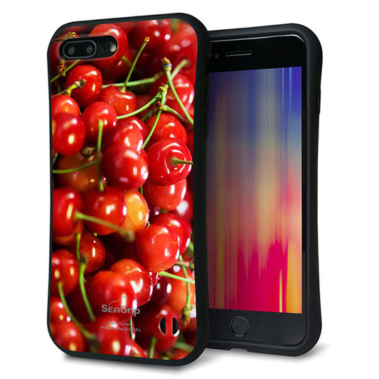 iPhone8 PLUS スマホケース 「SEA Grip」 グリップケース Sライン 【MA883 チェリー】 UV印刷