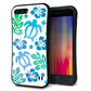 iPhone8 PLUS スマホケース 「SEA Grip」 グリップケース Sライン 【SC880 ハワイアンアロハホヌ ブルー】 UV印刷