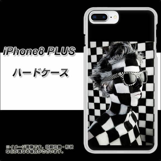 iPhone8 PLUS 高画質仕上げ 背面印刷 ハードケース【357 bk&wh】