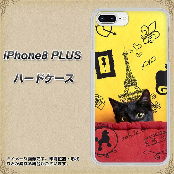 iPhone8 PLUS 高画質仕上げ 背面印刷 ハードケース【686 パリの子猫】