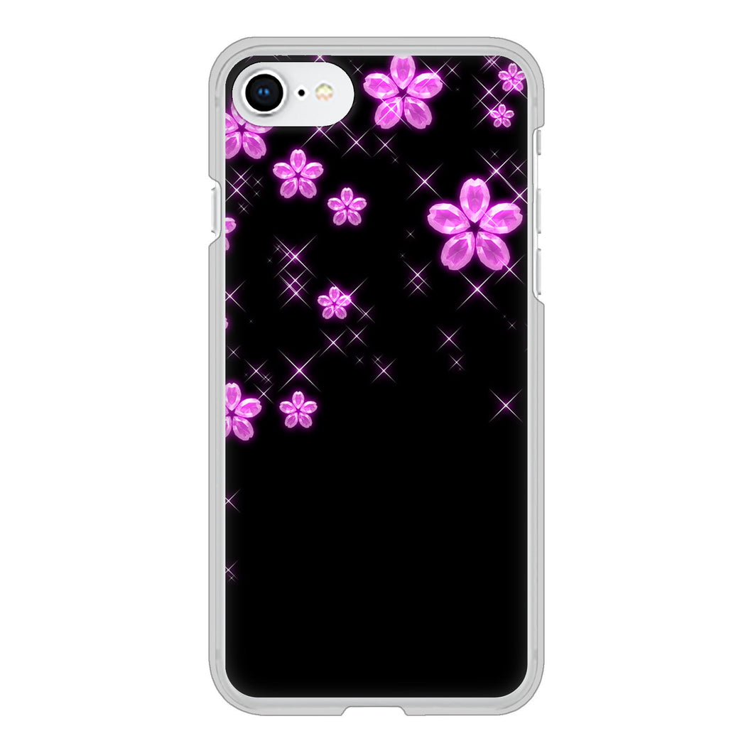 iPhone SE (第2世代) 高画質仕上げ 背面印刷 ハードケース 【019 桜クリスタル】