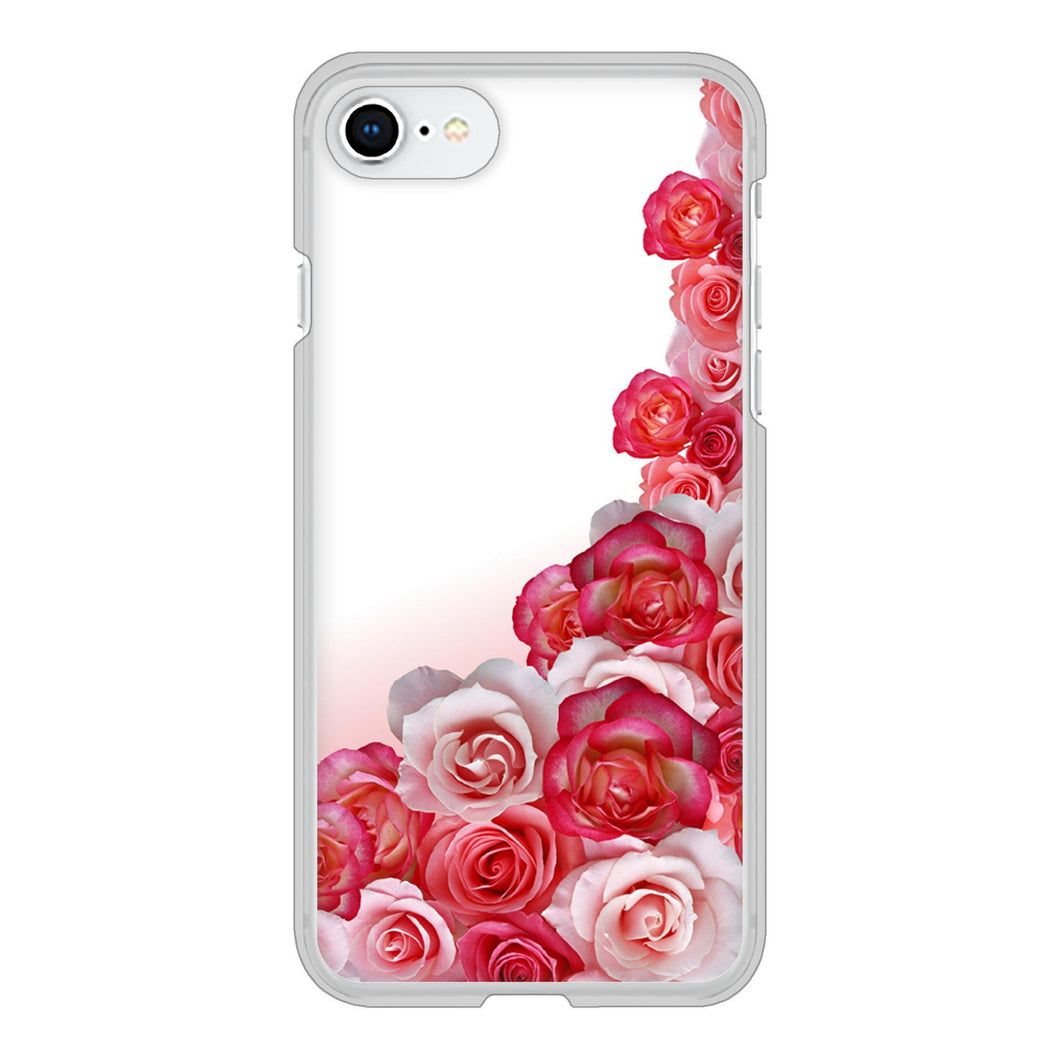 iPhone SE (第2世代) 高画質仕上げ 背面印刷 ハードケース ロマンチックなバラ