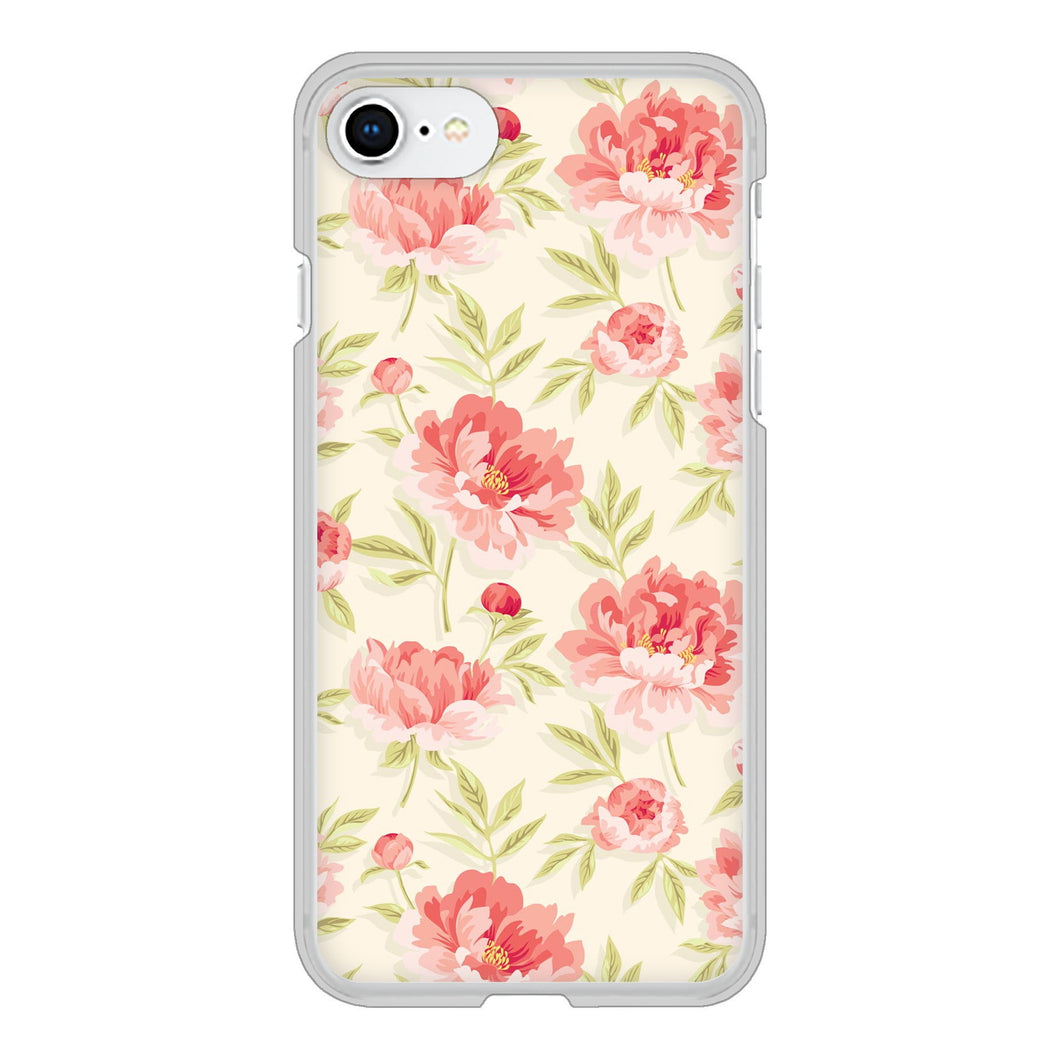 iPhone SE (第2世代) 高画質仕上げ 背面印刷 ハードケース 北欧の小花
