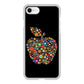 iPhone SE (第2世代) 高画質仕上げ 背面印刷 ハードケース 【1195 カラフルアップル】