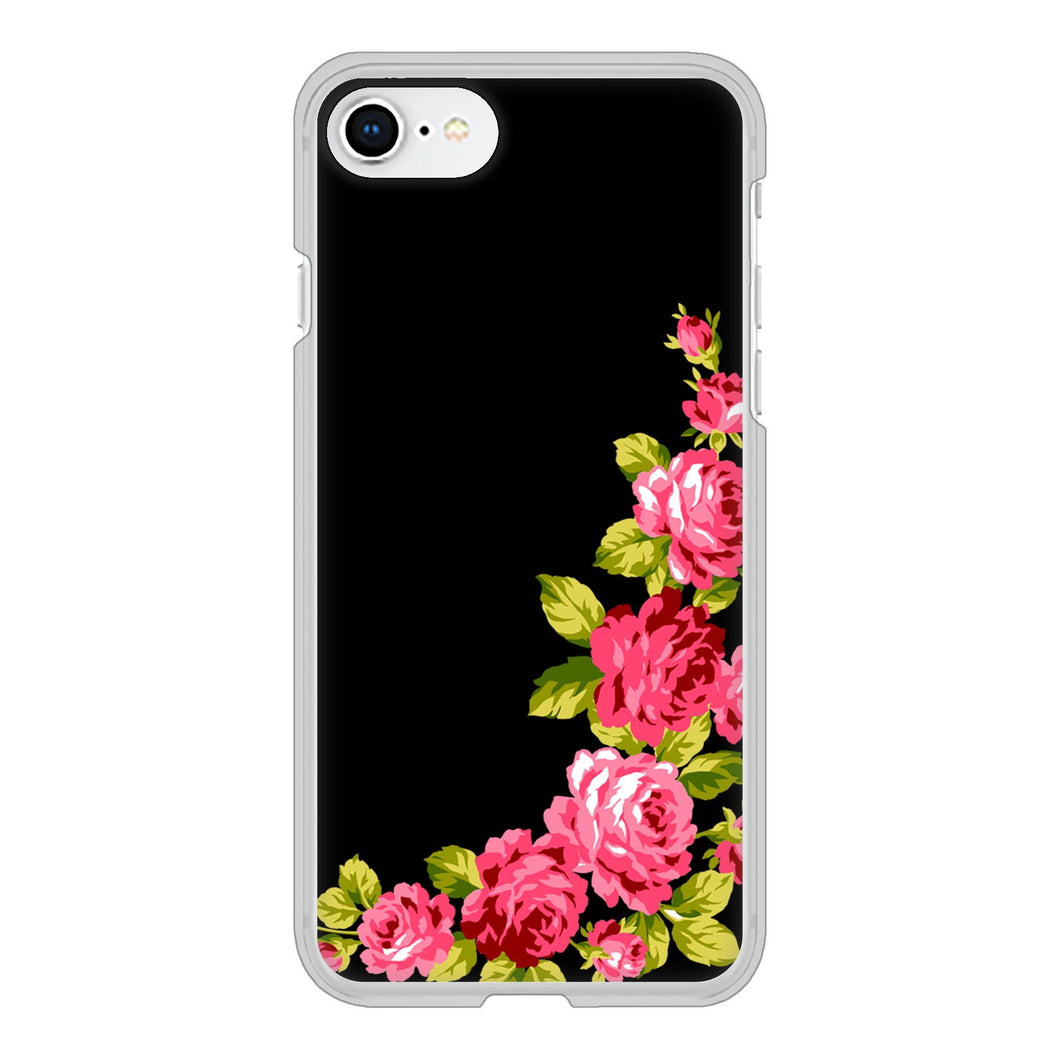 iPhone SE (第2世代) 高画質仕上げ 背面印刷 ハードケース ロマンチックなバラ