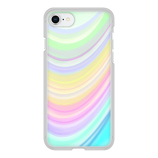 iPhone SE (第2世代) 高画質仕上げ 背面印刷 ハードケース レインボー